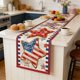 thumbnail image 4 of CaiYueKe Independence Day Table Runner Red Patriotic 13x72 Inch , Linen 4th of July Table Decoration ,Red White and Blue Patriotic Table Runners for Holiday Decor Dinging ,Party ,Kitchen, 4 of 7