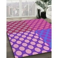 thumbnail image 3 of Ahgly Tapis Rectangulaire Lavable en Machine Intérieur Transitionnel Rose Néon, 7 Pieds x 9 Pieds, 3 of 7
