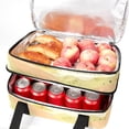 thumbnail image 5 of Landscape Double Layered Insulated Refrigerated Lunch Bag with Large Capacity - Hand Carry Meal Bag - 7.1x11.4x16.1 Inches, 5 of 6