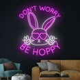 thumbnail image 4 of Handmadetneonsign Don't Worry Be Hoppy Neon Sign, Rabbit Led Sign, Happy Easter Neon Light, 4 of 5