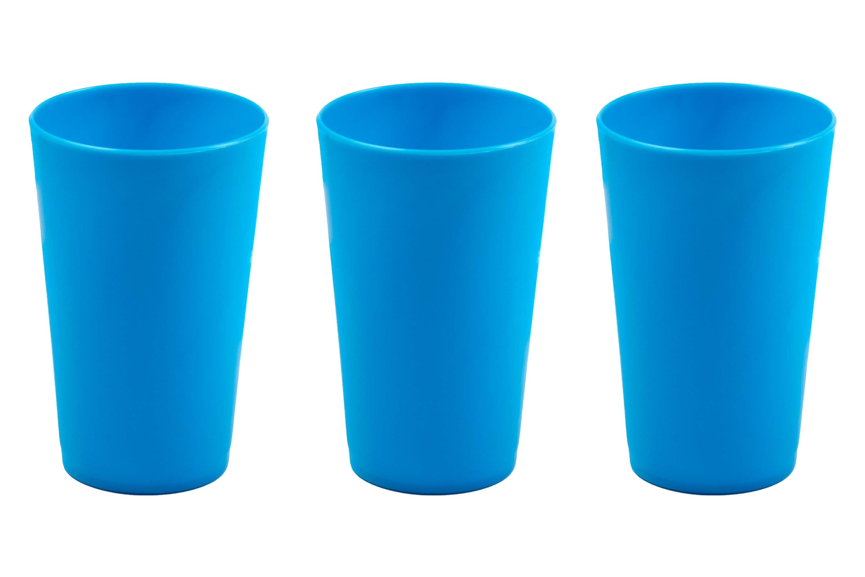 YBM Home Reusable Plastic Cups 10 oz, Unbreakable Drinkware Dishwasher  Safe, Blue 