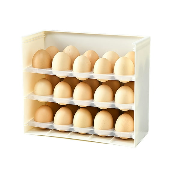 SSBSM Egg Tray High Capacity Anti-Collision Vertical Pulling-Type Refrigerator Egg Storage Rack Kitchen Accessories
