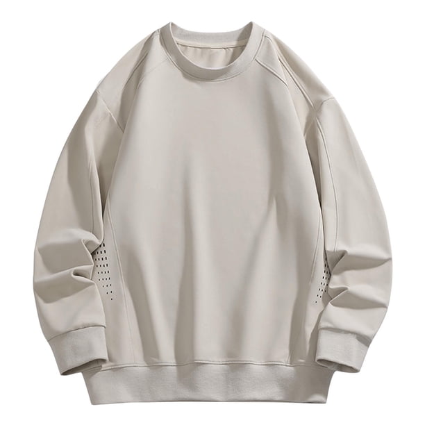 pstuiky camisa de manga larga para hombre, Sudadera informal de manga larga con cuello en V y cremallera de invierno para hombre Tops casuales para hombres m