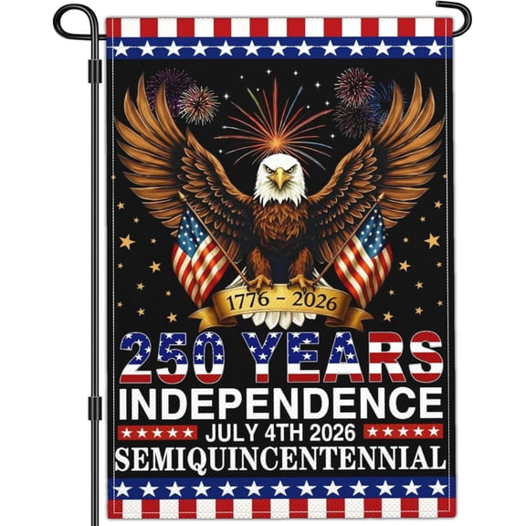 American Anniversary 250th Usa Patriotic Garden Flag 12 x 18 Inch Double Sided Polyester Outdoor Decor