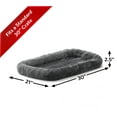 thumbnail image 2 of Midwest Homes For Pets / QuietTime Gray Fleece, Plush Bolstered Bed/ Fits 30-inch Crate/ Model-40230, 2 of 6