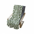 thumbnail image 4 of Palm Leaf Soft Flannel Fleece Throw Blanket, Chevron Motif Zigzag Lines with Green Palm Leaves Modern Summer Theme, Cozy Plush for Indoor and Outdoor Use, 50" x 60", Green White, by Ambesonne, 4 of 6