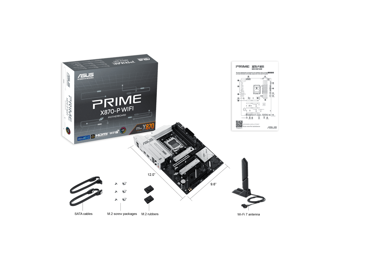 ASUS Prime X870-P WiFi AMD AM5 ATX Motherboard - PRIMEX870-PWIFI