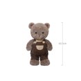 thumbnail image 3 of Cute Bear Plush Toy in Overalls Dungaree Outfit, Soft Collectible Stuffed Animal Doll, Vintage Style Decor for Nursery Shelf, Easter Baby Shower Birthday Gift, 3 of 8