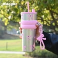 thumbnail image 5 of Sidagar 24 oz Pink Bow Double-Walled Leak-Resistant Lid with Straw Stainless Steel Tumbler, 5 of 7