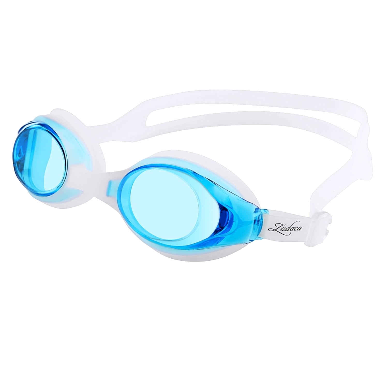 Zodaca Kids Child Adjustable Non-Fogging Anti UV Swim Swimming Goggles Glasses Light Blue (with Storage Case & Ear plugs... by