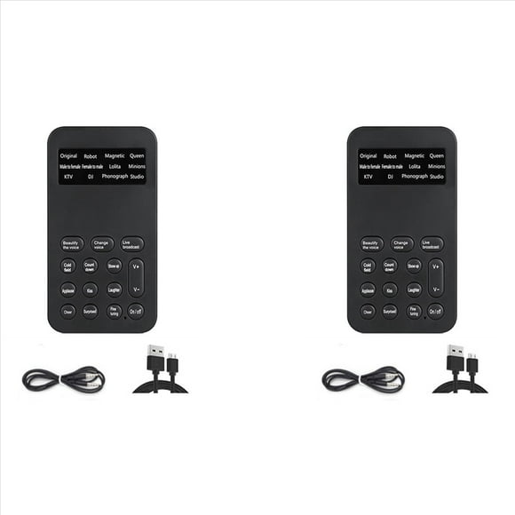 2X Cambiador de Voz S9 12 Modulador de Cambio de Voz con Funciones de Voz Ajustables Teléfono Computadora Tarjeta de Sonido Herramienta de Micrófono