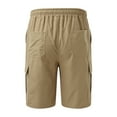 thumbnail image 5 of Mlzmgr Mens 5 Inch Inseam Cargo Shorts with Multi Pockets Drawstring Elastic Waist Shorts Fishing Camping Hiking Shorts, 5 of 5