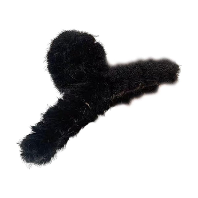 Horquillas de felpa Zulema Garra de pelo para mujer Negro