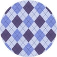 thumbnail image 1 of Ahgly Company Machine Washable Indoor Round Transitional Slate Blue Area Rugs, 4' Round, 1 of 7