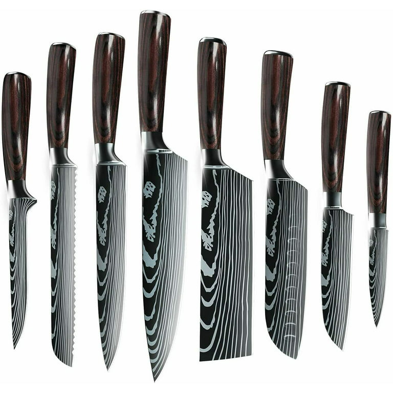8PCS Kitchen Knives Set ,Stainless Steel Chef Knife Set,Japanese