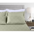 thumbnail image 3 of Threadmill Cotton Queen Sheet Set | 100% Cotton Sheets for Queen Size Bed | Damask Jacquard Queen Bed Sheets Set with 16” Deep Pocket | Soft Sateen Weave 4-Piece Cooling Bedding Set | Sage, 3 of 9