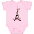 thumbnail image 3 of Inktastic Eiffel Tower in Paris with Flowers and Pink Banner Boys or Girls Baby Bodysuit, 3 of 5