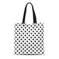 thumbnail image 1 of JSDART Toile Sac Cabas Cercle Coloré Motif à Pois Noir sur Sac d'Épicerie Abstrait Classique Durable Réutilisable Épaule, 1 of 1