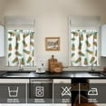 thumbnail image 4 of Kitchen Curtains 36 Inch Short - 3 Panel Set Pineapple Print, Rod Pocket Window Curtains 100% Polyester, Tropical Fruit Valance for Farmhouse, Cafe, Living Room, Bedroom, Easy Wash, 4 of 6