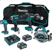 Makita 40V max XGT® Brushless Cordless 4 Pc. Combo Kit, GPH01, GDT01, GSH01, ML001G, bag (2.5Ah/4.0Ah)