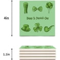 thumbnail image 3 of RYLABLUE Happy St. Patrick's Day Set of 8 Coaster for Drinks, Absorbent Ceramic Stone Coasters Cup Mat with Cork Base for Home Kitchen Room Coffee Table Bar Decor, 3 of 4