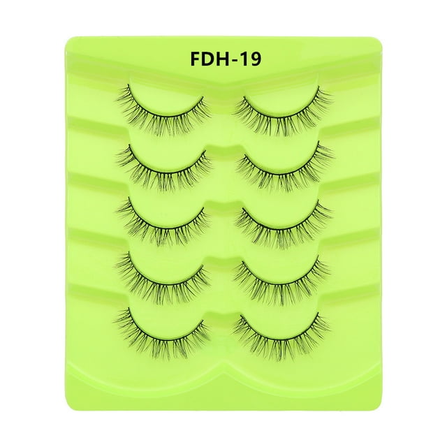 Xiao Hua 20 pares de pestañas postizas de visón tenues, suaves y voluminosas, de aspecto natural, FDH-19