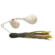 H&H Double Spinner Spinner Bait, Black & Yellow, 3/8 oz, 12 Count, HHDS115-02