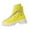 Yellow, variant on KEGIRLOM Women Fashionable And Casual Versatile Plus Size Short Tube Shiny Soft Leather Thick Sole Height Increasing Motorcycle Boots Yellow 8.5