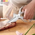 thumbnail image 5 of High-Carbon Steel Heavy Duty Poultry Shears - Silver Kitchen Scissors with Ergonomic Handle, Dishwasher Safe, Ideal for Cutting Chicken, Meat, Seafood & Small Bones in Home Kitchens & Catering Settin, 5 of 9