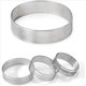 thumbnail image 4 of 10 Piezas Anillos de Tarta Circulares con Agujeros de Acero Inoxidable Pastel de Frutas Quiches Molde de Mousse de Pastel Molde para Hornear de Cocina 9cm, 4 of 5