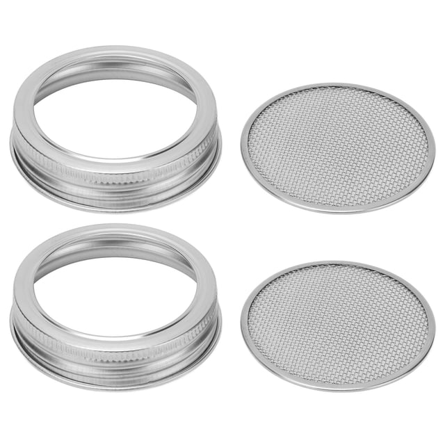 Accesorio de Germinación de Acero Inoxidable de 2 Piezas para Frascos de Boca regular: Perfecto para Germinación Filtro Fino Buena Aplicabilidad Fácil de Limpiar Seguro y ANGGREK Otros