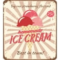 thumbnail image 3 of Ice Cream Duvet Cover Set, Vintage Style Sign Homemade Dessert Best in Town Words Print, Decorative 3 Piece Bedding Set with 2 Pillow Shams, King Size, Coral Cream Red, by Ambesonne, 3 of 3