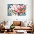thumbnail image 2 of Elephant Stock Fullness Of Flowers Wall Art - Horizontal Multi Panel Canvas - Living Room Wall Decor - Abstract Multi Panel - Gray And Brown Decor By Danhui Nai - 57" x 36", 2 of 8