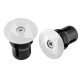 thumbnail image 1 of MUQZI 2 uds tapones de extremo de barra cubierta de tapones de manillar para bicicleta de carretera MTB (plata), 1 of 6