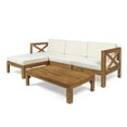 thumbnail image 2 of Alcove , Beige - Exquisite Outdoor Seating With Wood Frame And Cushions Comfortable Living Padding, 2 of 7