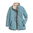 thumbnail image 2 of GrmtClth Quilted Jackets for Women Trendy Polka Dot Graphic Button Down Puffer Jackets Coat Soft Comfy Long Sleeve Fall Winter Padded Outerwear Sky Blue XL, 2 of 6