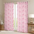 thumbnail image 3 of Feelyou Cartoon Bowknot Kids Black Out Curtains, Girly Pink Love Heart Curtains Pack of 2 (42x63 Each), Dreamy Princess Style Bedroom Curtains, Window Curtains Home Decor, 3 of 7