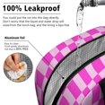 thumbnail image 5 of Pink Wavy Checkered Pattern Insulated Leakproof Lunch Box for Work, Lunch Bag for Women Men, Loncheras Para Mujer for Beach Travel Picnic Camping, 5 of 6