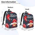 thumbnail image 2 of Vsdgher Three Cute Christmas Gnomes Print Canvas Backpack Travel Rucksack Unisex Knapsack 15.7/17.7Inch Laptop Backpack for Work,College-Small, 2 of 5