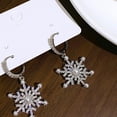 thumbnail image 4 of LICEWO Handmade Snowflake Pendant Earrings with Rhinestones Women Fashion Jewelry, 4 of 8