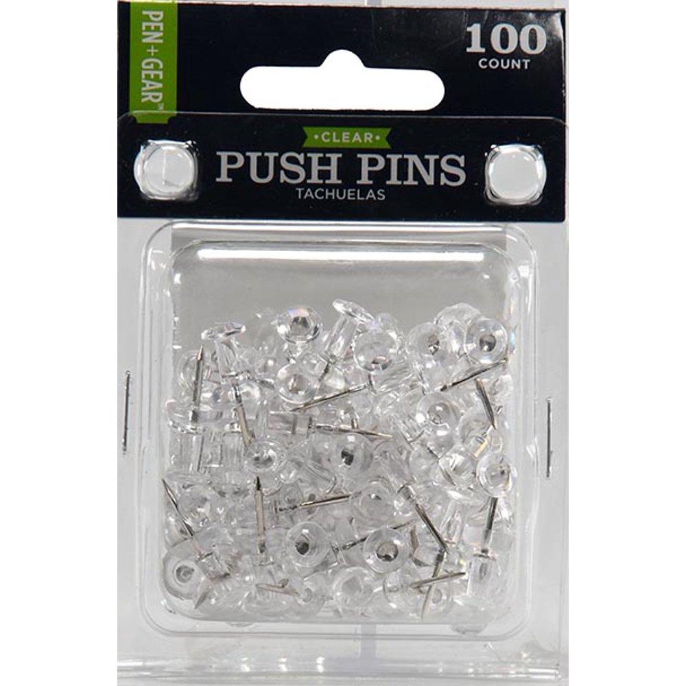 Pen + Gear Color Push Pins