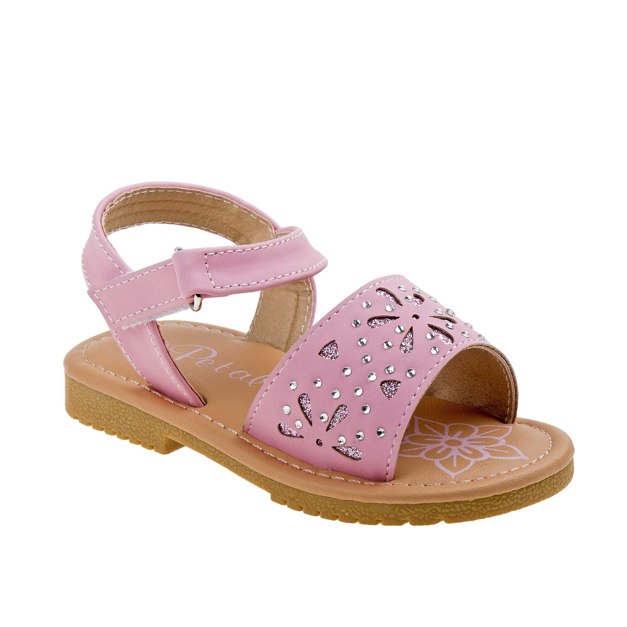 Girls' Rhinestone Cutout Toddler Sandals