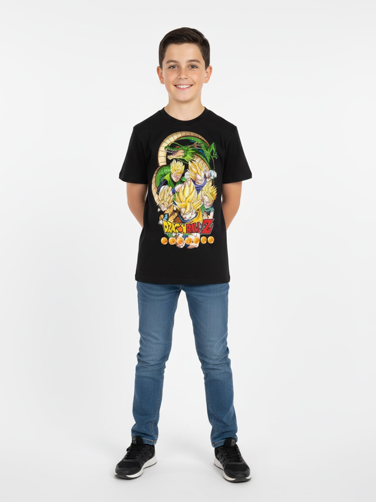 Dragon Ball Z, Boys' Graphic Tee with Short Sleeves, Sizes 4-18