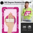 thumbnail image 3 of Case for 2021 Samsung Tab A7 Lite 8.7", Galaxy Tab A7 Lite Case (8.7 Inch Model SM-T220), Cute Kickstand Case with Hand/Shoulder Strap, Plastic/Silicone Hard Rugged Cover,Rose + Pink, 3 of 7