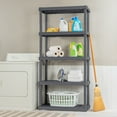thumbnail image 5 of Sterilite 75.2" Heavy Duty Durable 5 Shelf Ventilated Shelving Unit, 4 Pack, 5 of 9