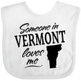 thumbnail image 3 of Inktastic Someone in Vermont Loves Me Boys or Girls Baby Bib, 3 of 4