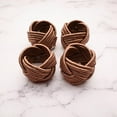 thumbnail image 2 of INOX ARTISANS Elegant Napkin Rings | Handmade, Durable, and Stylish Rings | Set of 4 Pc. |Brown, 2 of 3