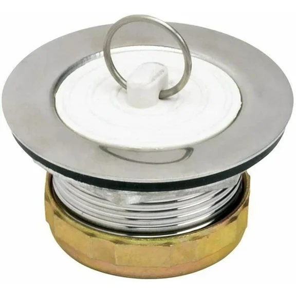 Stainless Steel Bath Tub Drain Assembly & Rubber Stopper Strainer For Rv Showers