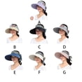 thumbnail image 4 of Guardurnaity Sombrero de lino y algodón para mujer, sombrero de sol decorativo colorido de repuesto a prueba de viento, transpirable, para la playa, para el Sombreros blanco beis Guardurnaity AP019206-06, 4 of 6