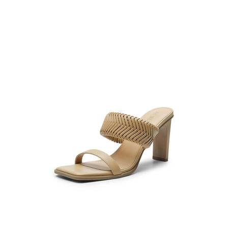 

Women‘s Square Toe Heels for Women Braided Open Toe Two Strap Slip on Heels Chunky Mules Sandals Party Wedding Dress Dating Pumps Shoes Women‘s Footwear